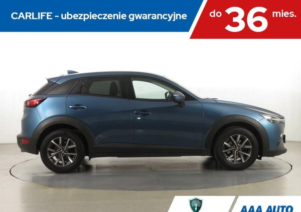 Mazda CX-3 cena 75000 przebieg: 75296, rok produkcji 2018 z Ślesin małe 211